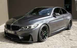 BMW M4 Coupe Gloss Black by RACE! on Vorsteiner Wheels (V-FF 102) 2017 года